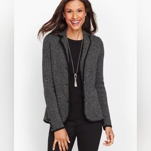 Talbots Black and Gray Blazers Classic Tailored Suit Jackets